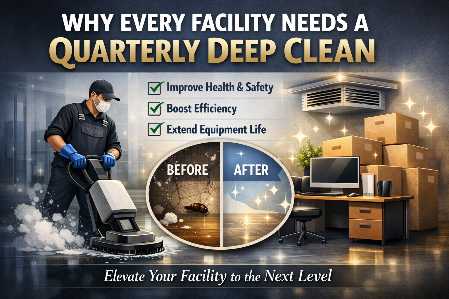 Quarterly deep clean benefits for facilities